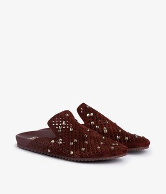 Pedro Garcia Clog in burgundy leather | Braidy| Spring Summer 26 | PEDRO GARCIA