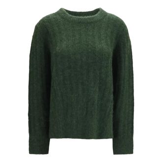 Allude Maglione Girocollo in Cashmere e Seta - - Knitwear - Donna - Verde - L