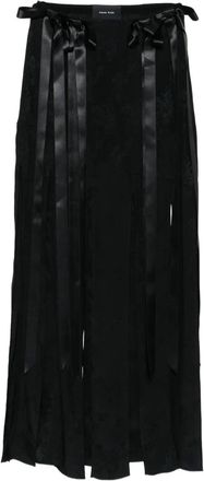 Simone Rocha Gonna midi con fiocco - Nero