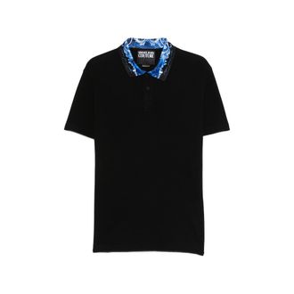 Versace Jeans Couture Print-collar Polo Shirt