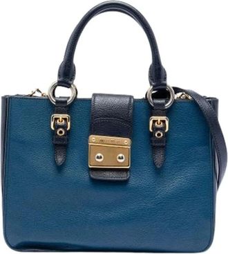 Miu Miu Pre-owned Handbags, female, Blue, Size: ONE SIZE Pre-owned Satchel