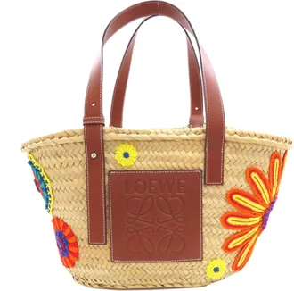 Loewe Brown Leather Basket Tote Bag (Pre-Owned)