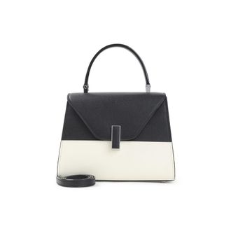 Valextra BlackWhite Iside Satchel