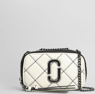 Marc Jacobs The Softshot Shoulder Bag In White Leather
