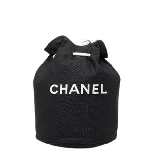 Chanel Pre-owned Bucket Bags, female, Black, Size: ONE SIZE Pre-owned Logo Print Canvas Shoulder Bag