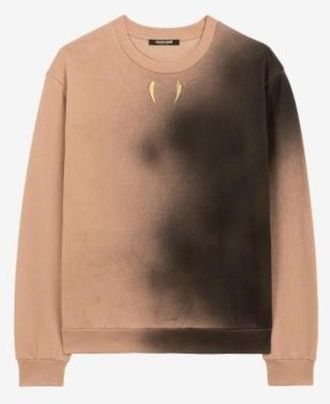 Roberto Cavalli Dip-Dyed Gradient Cotton Sweatshirt, Size X-Small