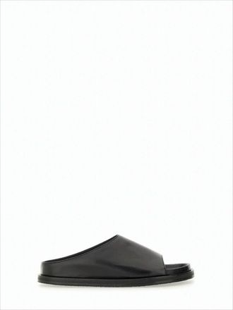 STUDIO NICHOLSON Black Calfskin Slip-On Mules
