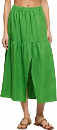 Nation Ltd Esmeralda Midi Skirt In Lime