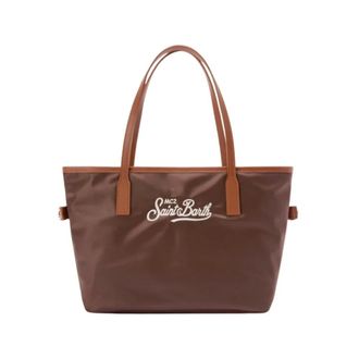 MC2 Saint Barth Tote Bags, female, Brown, Size: ONE SIZE City Bag Mid Nylon