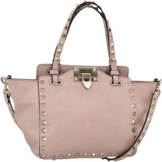 Valentino Pre-owned Vintage Handtas - Dames - Vintage Handtas - Roze - ONE Size - Leer - Vintage