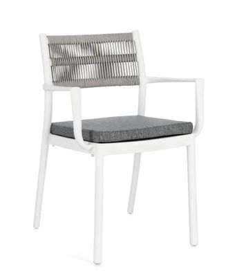 BIZZOTTO Conjunto de 2 sillas de polipropileno blanco/gris claro