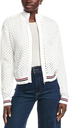 Hunter Cropped Openwork Bomber Jacket