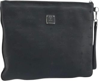MCM Pre-owned Clutches, female, Black, Size: ONE SIZE Pre-owned Clutch Bag