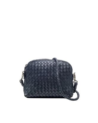 Dragon Diffusion Chunky Fellini Marine Woven Buff Calfskin Leather Clutch