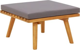 vidaXL Vidaxl - Reposapi&eacute;s De Jard&iacute;n Y Coj&iacute;n Madera Maciza Acacia 60x60x29 Cm