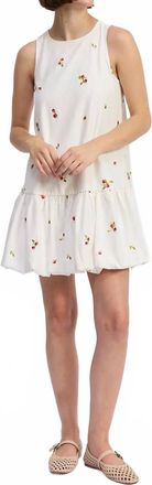 En Saison Womens Strawberry Kiss Bubble Hem Mini Dress In White