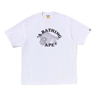 A Bathing Ape Milo College Relaxed Fit T-Shirt White 2L30-110-302-WHT