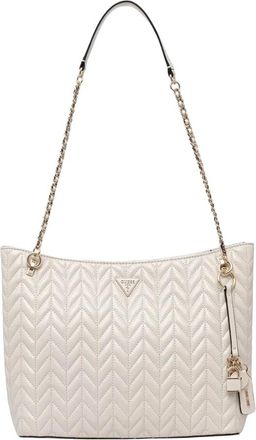 Guess Tassen, Dames, Wit, ONE Size, Leer, Cheryl Tote