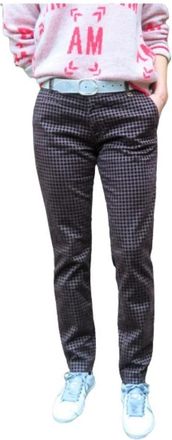 Mason's Jacqueline Houndstooth Broek - Dames - Chinos - Bruin - L - Katoen - Broeken