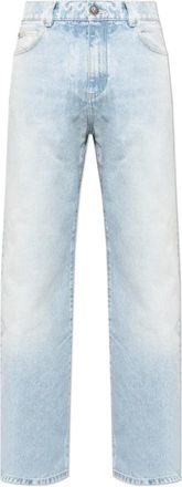 Balmain Straight-leg jeans - Heren - Regular Fit Jeans - Blauw - W33 - Katoen - Jeans