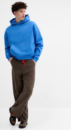 Deus Mens Chalk-stripe wide pant Loose fit