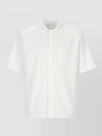 Herno short sleeve straight shirt chest pocket