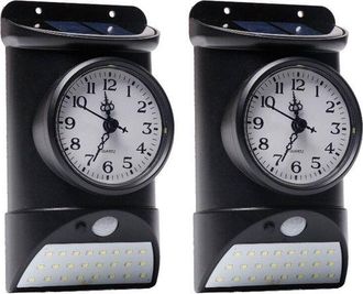 OEM L&aacute;mpara De Pared Solar Para Exteriores De 24 Led, Impermeable, Con Control Por Sensor De Movimiento, Reloj Y Luz De Seguridad Para Jard&iacute;n