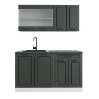 Vicco Cocina Vers&aacute;til R-line, Antracita Casa De Campo/blanco, 140 Cm, Et Antracita