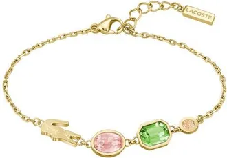 Lacoste Deva Crystal Line Bracelet in Gold at Nordstrom