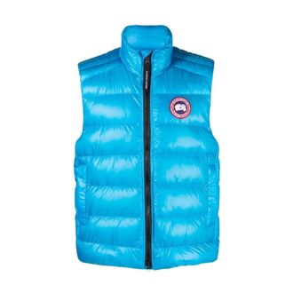 Canada Goose Waistcoats, male, Blue, M, Blue Puffer Vest Crofton