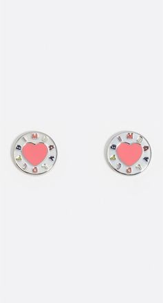 Bimba & Lola Heart logo earrings in Coral at Nordstrom