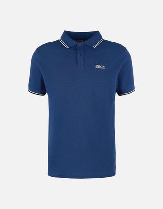 Barbour Mens Barbour International Mens Inky Blue Event Multi Tipped Polo Shirt - Navy - Size: 38