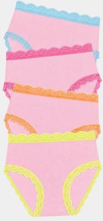 Stripe and Stare High Rise Four Pack in Neon Kiss at Nordstrom, Size X-Small
