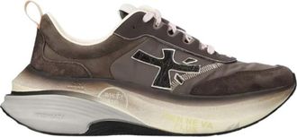 Premiata Bruine Mesh Sneakers met Metalen Details - Dames - Sneakers - Bruin - 39 EU - Schoenen