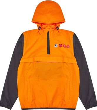 Comme Des Gar&ccedil;ons FW25 x K-Way Half Zip Hoodie Orange AZ-J506-051-1