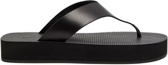 The Row The Row Dune Flatform Leather Sandals - Black - 41 (IT41 / UK8)
