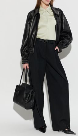 Jil Sander Leather Jacket, Womens, Black