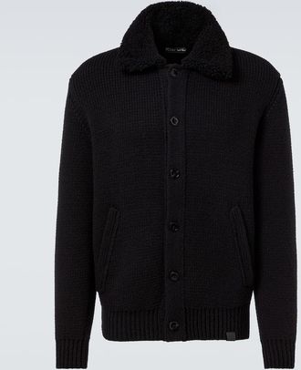 Tom Ford Cardigan in cashmere con shearling