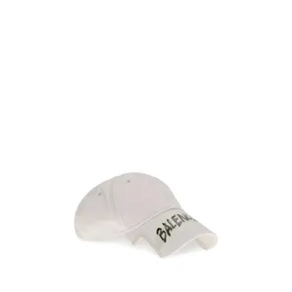 Balenciaga Mens White Cotton Cap (baseball Hat)
