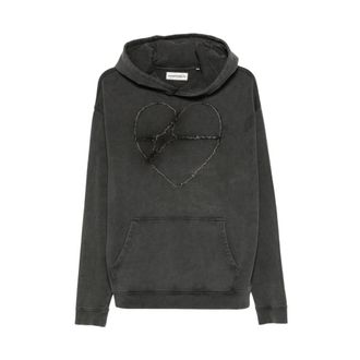 Carne Bollente Hoodies, male, Gray, Size: S H0105 Megre Sweatshirt