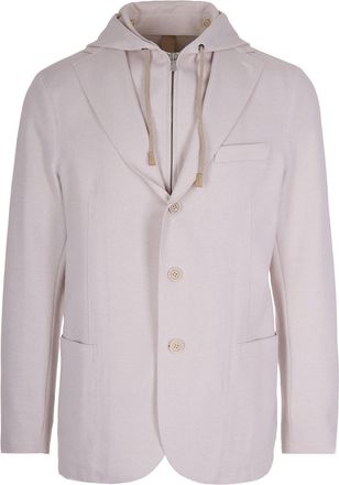 Eleventy Sand Hooded Jacket