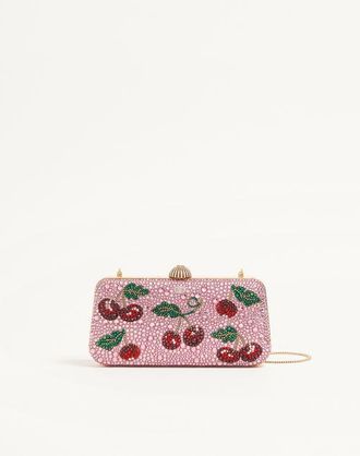 Valentino Garavani Minaudiere Valentino Garavani Carry Secrets con strass motivo Cherryfic Donna ROSA UNI