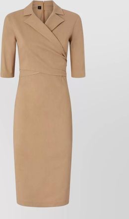 Pinko wrap midi dress v neckline waist tie