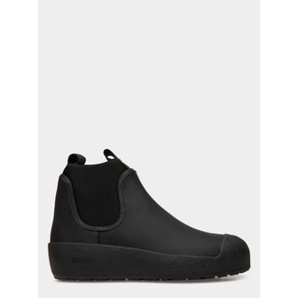 Bally Curling Bootie in Rubberized Leather in Black at Nordstrom, Size 39