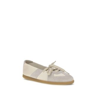 Maison Margiela Womens Beige Calf Leather Bos Taurus Ballet Flats