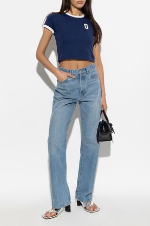 Marc Jacobs T-shirt With Embroidered Logo, Womens, Navy Blue