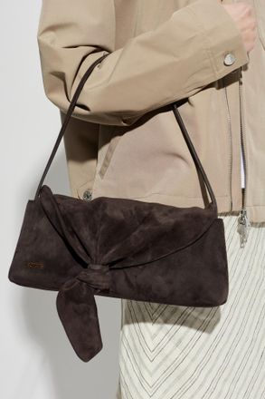 Rotate Suede Shoulder Bag, Womens, Brown