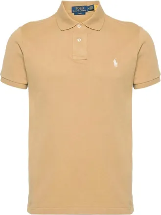 Polo Ralph Lauren Polo Shirts, male, Brown, Size: 2XL Polo Shirt