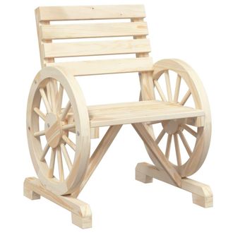 vidaXL Vidaxl - Silla De Jard&iacute;n De Madera Maciza De Abeto 58x58x78,5 Cm