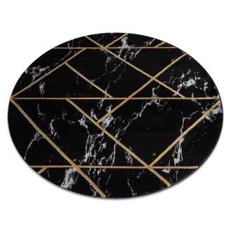 RugsX RugsX Emerald Rug in Black | Size: 160 cm diameter